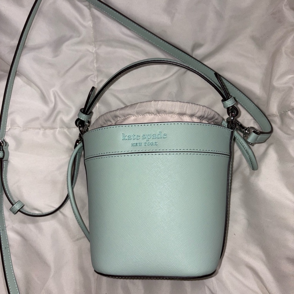 Kate Spade Mint Green Crossbody mini Bucket Bag